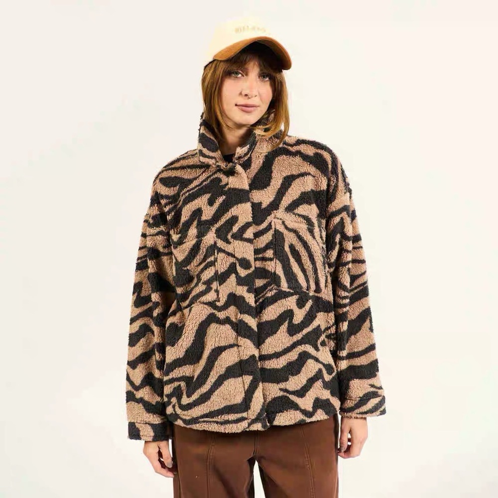 Billabong Sundown High Pile Fleece Snap-Up Jacket